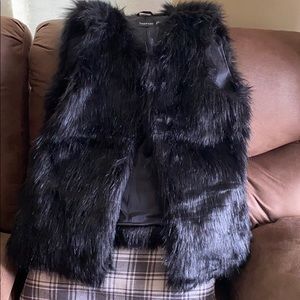 Women Black Fur Vest